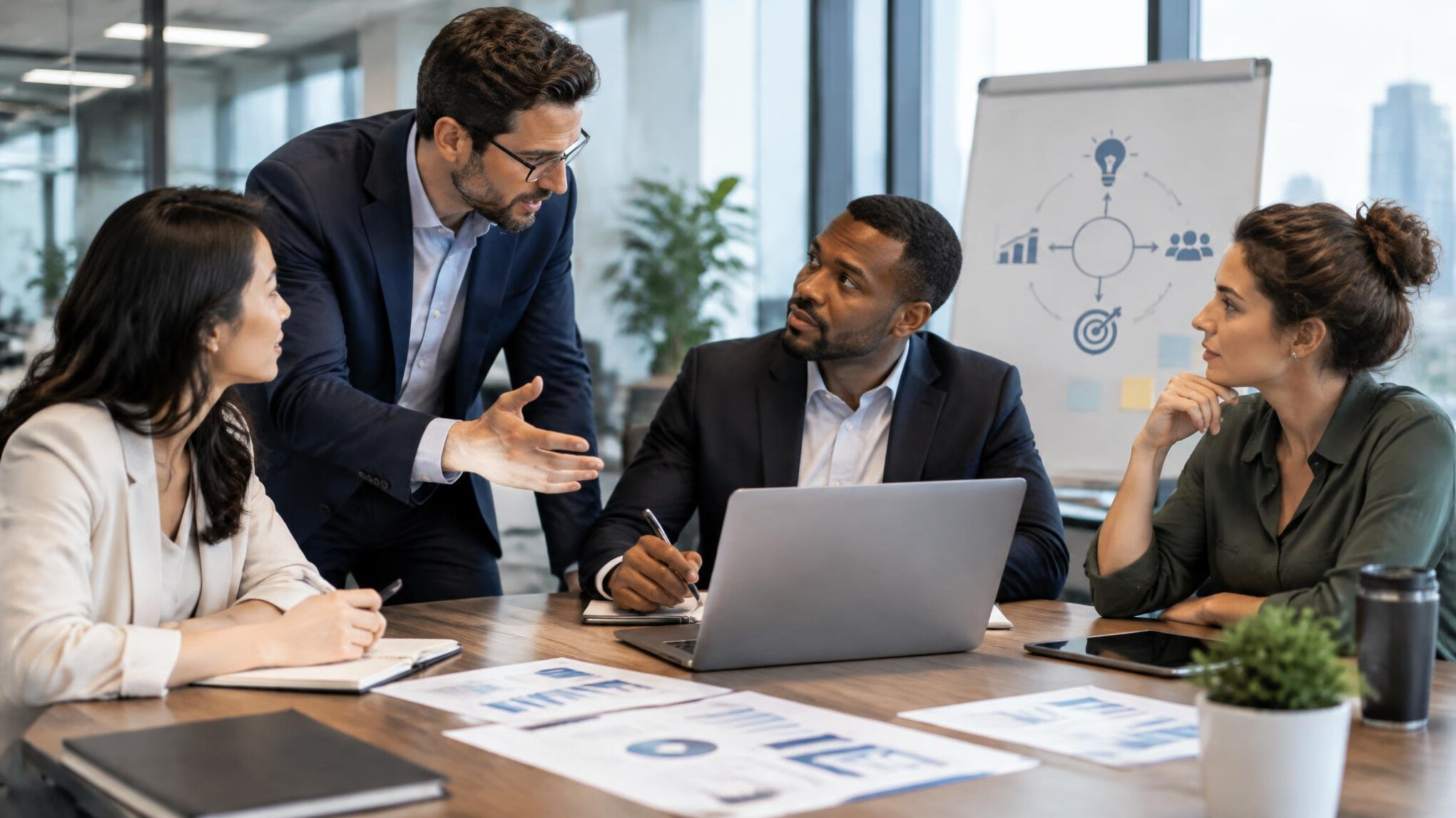 business team discussing strategy